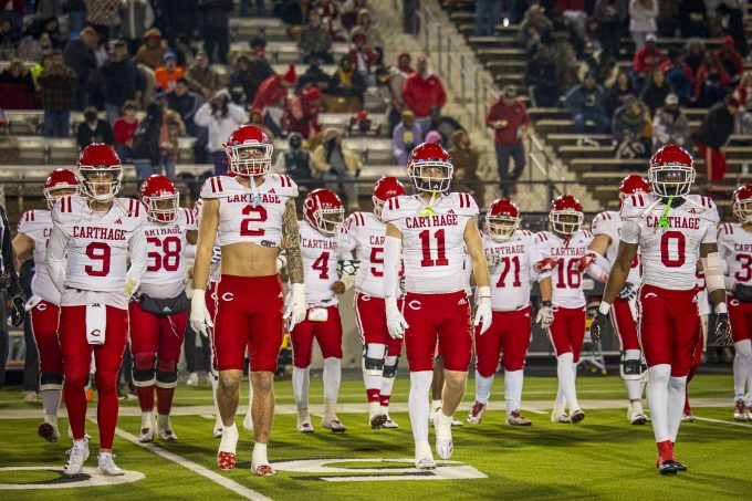 No. 1 Carthage rolls past Athens, 63-28